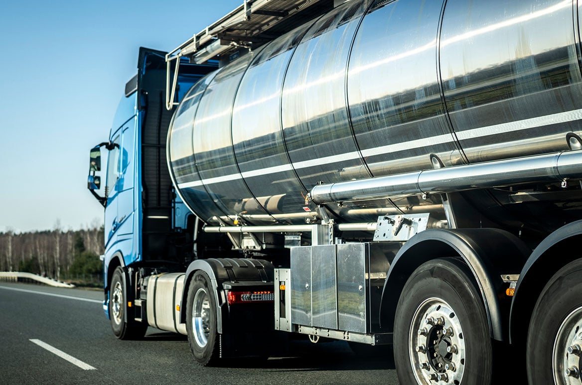 Vrachtwagen vervoerd biodiesel