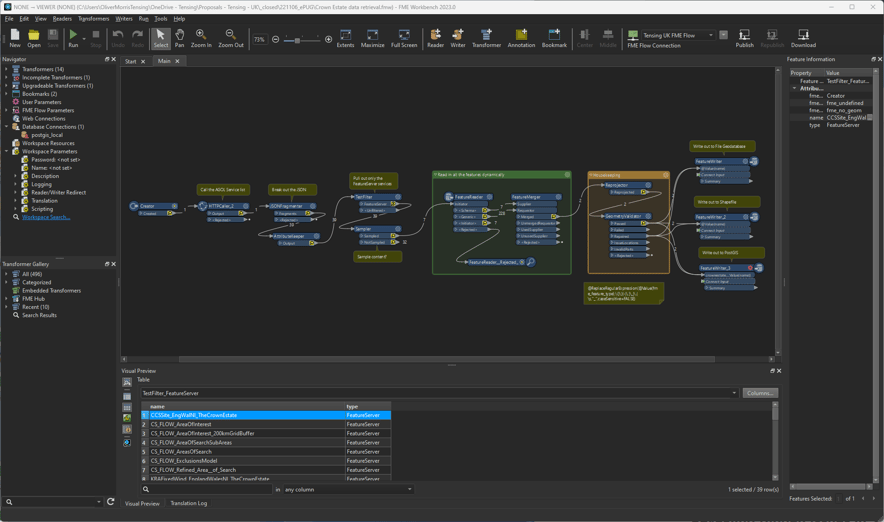 FME Workspace example