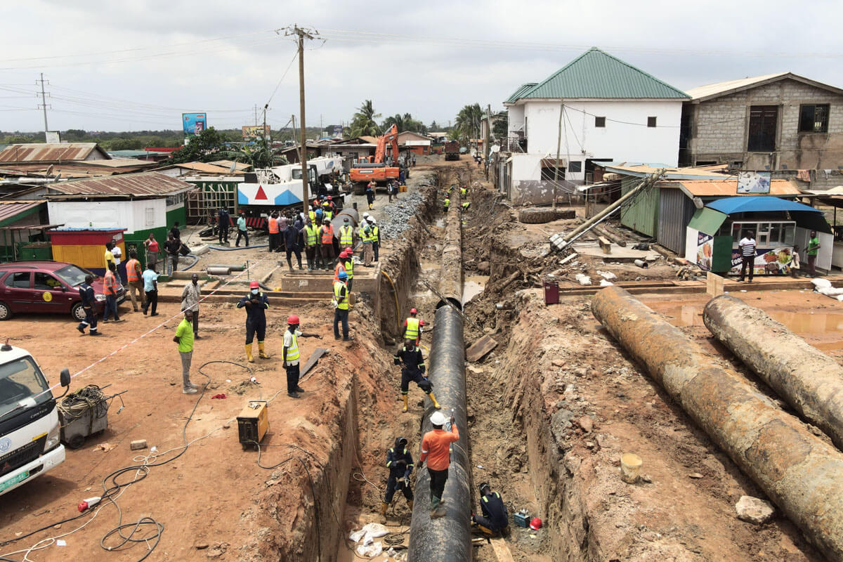 Tensing heeft zijn expertise kostenloos ingezet tijdens het Ghana Water project