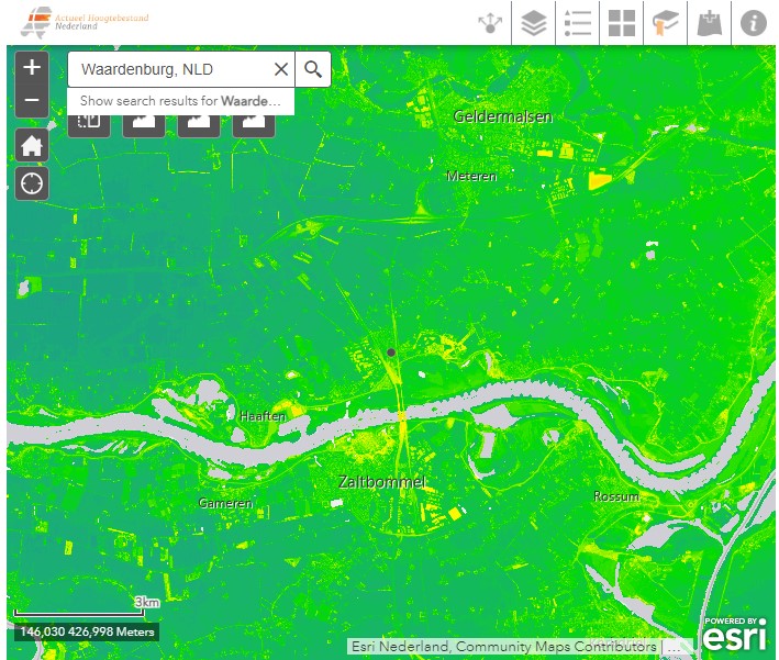 Voorbeeld van Actueel Hoogtebestand kaartviewer